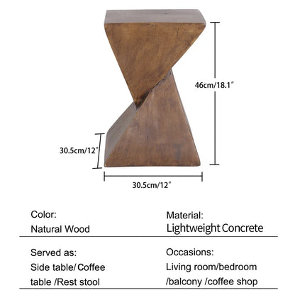 LUVODI Lightweight Concrete Accent Table Sitting Chair Sofa Side Bedside End Table for Living Room Bedroom Interiors