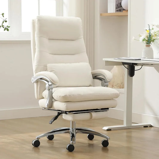 Office Chair with Foot Rest and Wheels