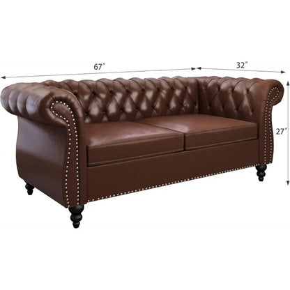 leather sofa loveseat couch chair, 3 piece