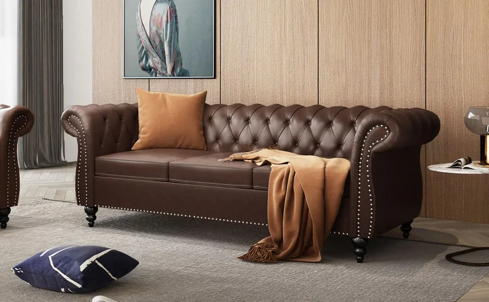 leather sofa loveseat couch chair, 3 piece