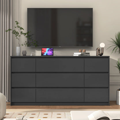 9 Drawer Dresser Chest of Drawers with Charging Station