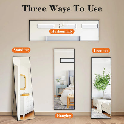 Full Body Wall Mirror Standing Hanging or Leaning