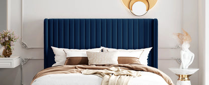 Bed Frame with Wingback Headboard – Full, Queen & King