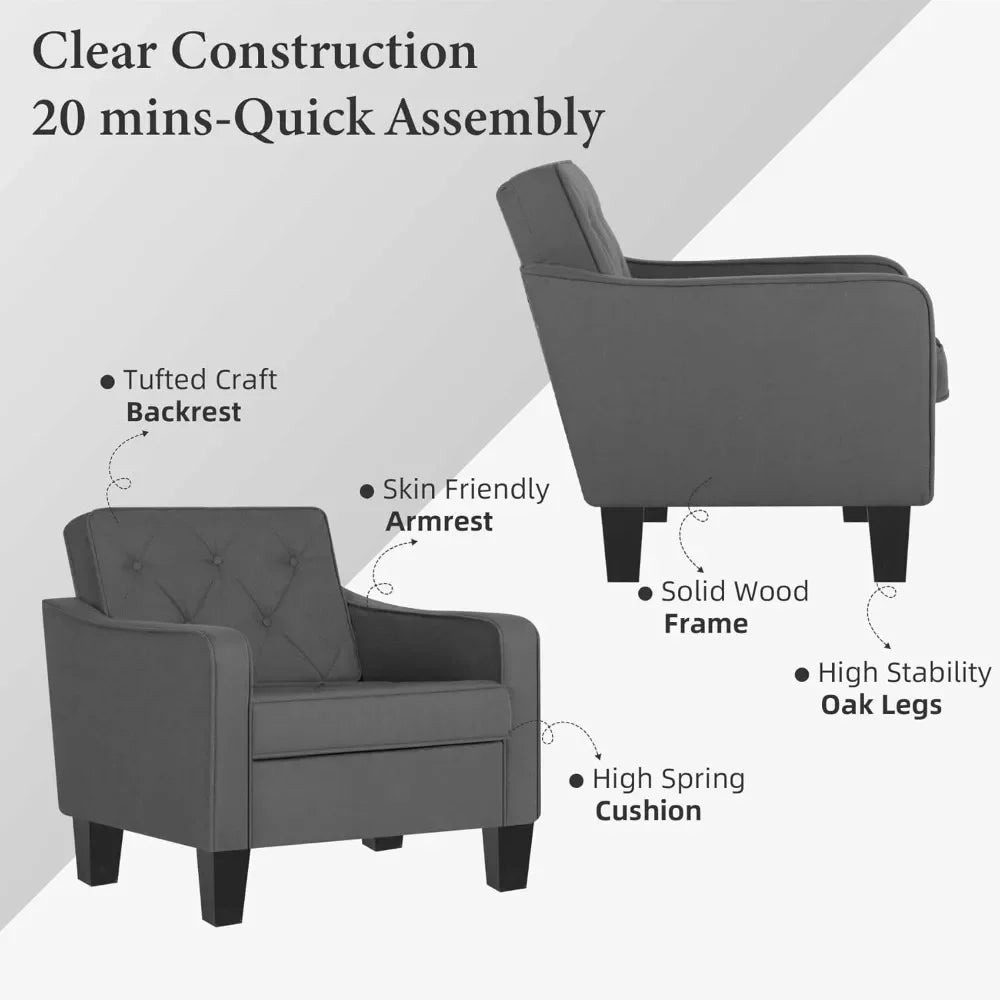 Living room chair accent chair 2-piece set