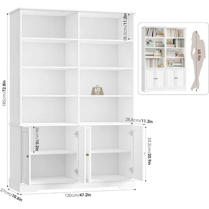 6-Tier Bookshelf , Bookcase with Storage