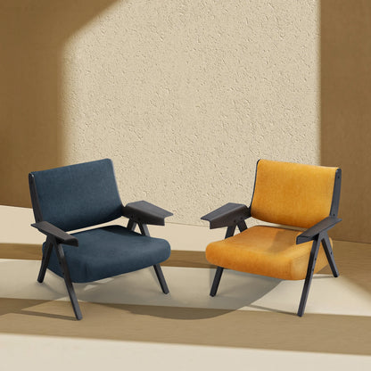 Accent Chair Upholstered Armchair with Solid Wood Frame