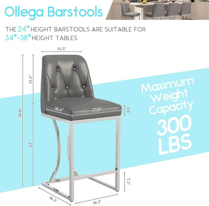 24" Counter Height Bar Stools Set of 2