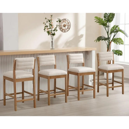 Bar Stools Set of 4  Counter Stools with Backs