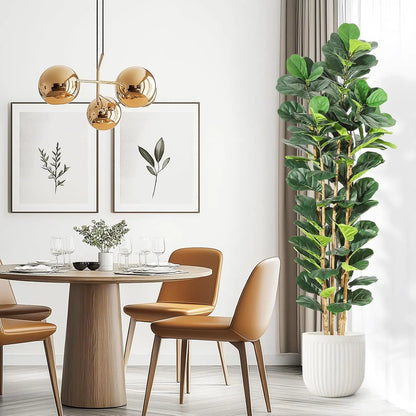 Artificial Fiddle Leaf Fig Tree with Pot Faux
