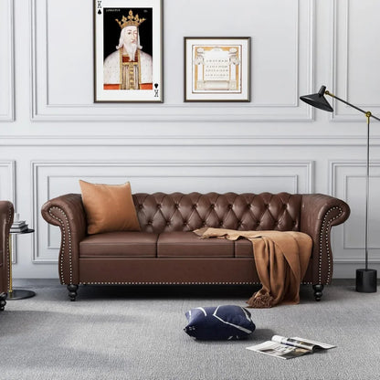 leather sofa loveseat couch chair, 3 piece