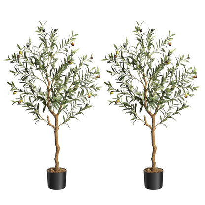 1Pc/2Pcs Artificial Olive Tree 4ft / 5ft / 6ft, Large Plant