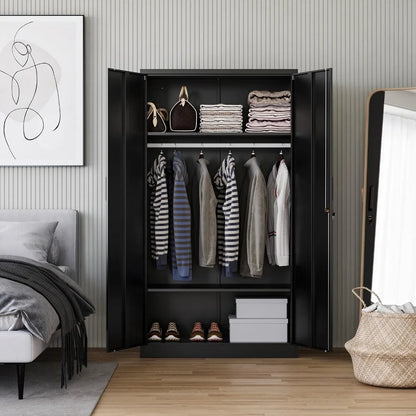 Metal Wardrobe Cabinets with Lock