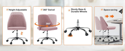 Armless Small Desk Office Chair