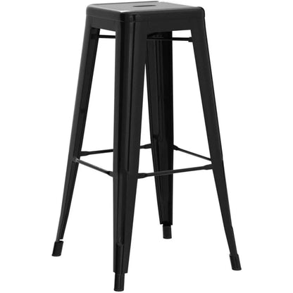 Metal Bar Stools High Backless Set of 4