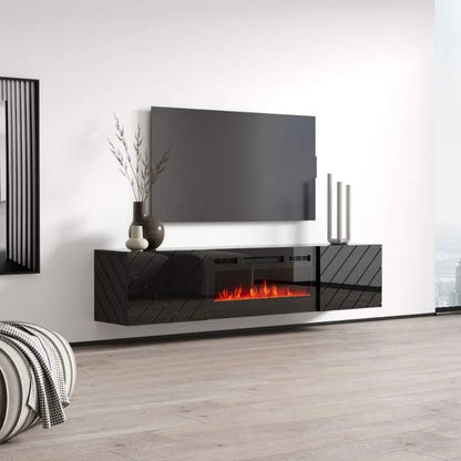 Floating Fireplace TV Stand for up to 80-inch TVs