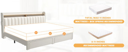 Full, Queen and King size Bed Frame with Drawers