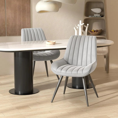 Modern Dining Chairs Set of 4, Comfy Dining Room Chairs with Thick Cushions, Upholstered Fabric Kitchen Side Chairs