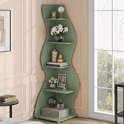 Corner bookShelf, 5-Tier Stylish Corner Bookcase