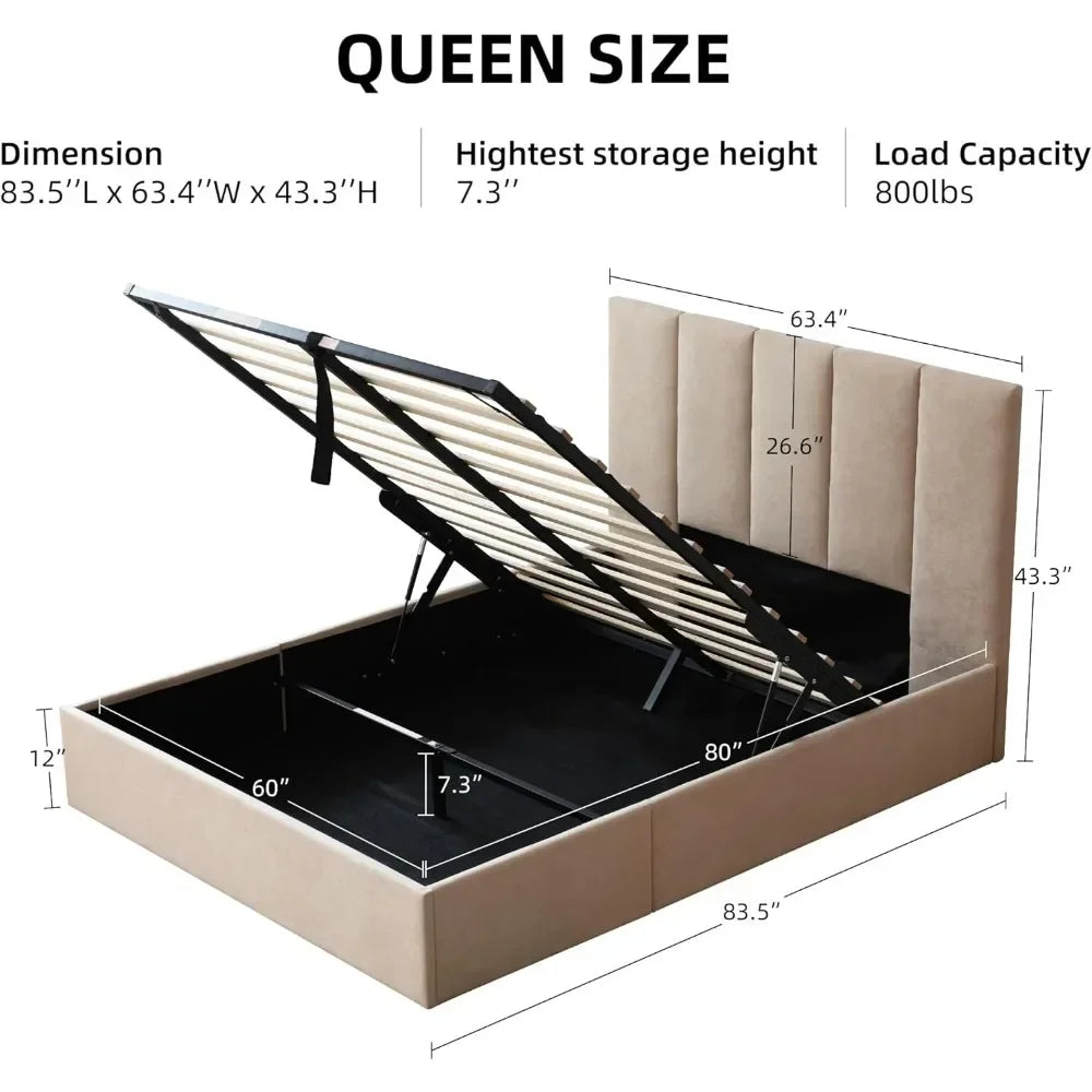 King, Full and Queen Bed Frame With Storage