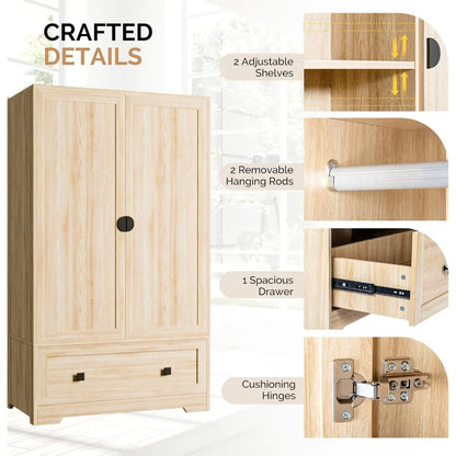 Armoires and Wardrobe with Doors, Closet Wardrobe Cabinet