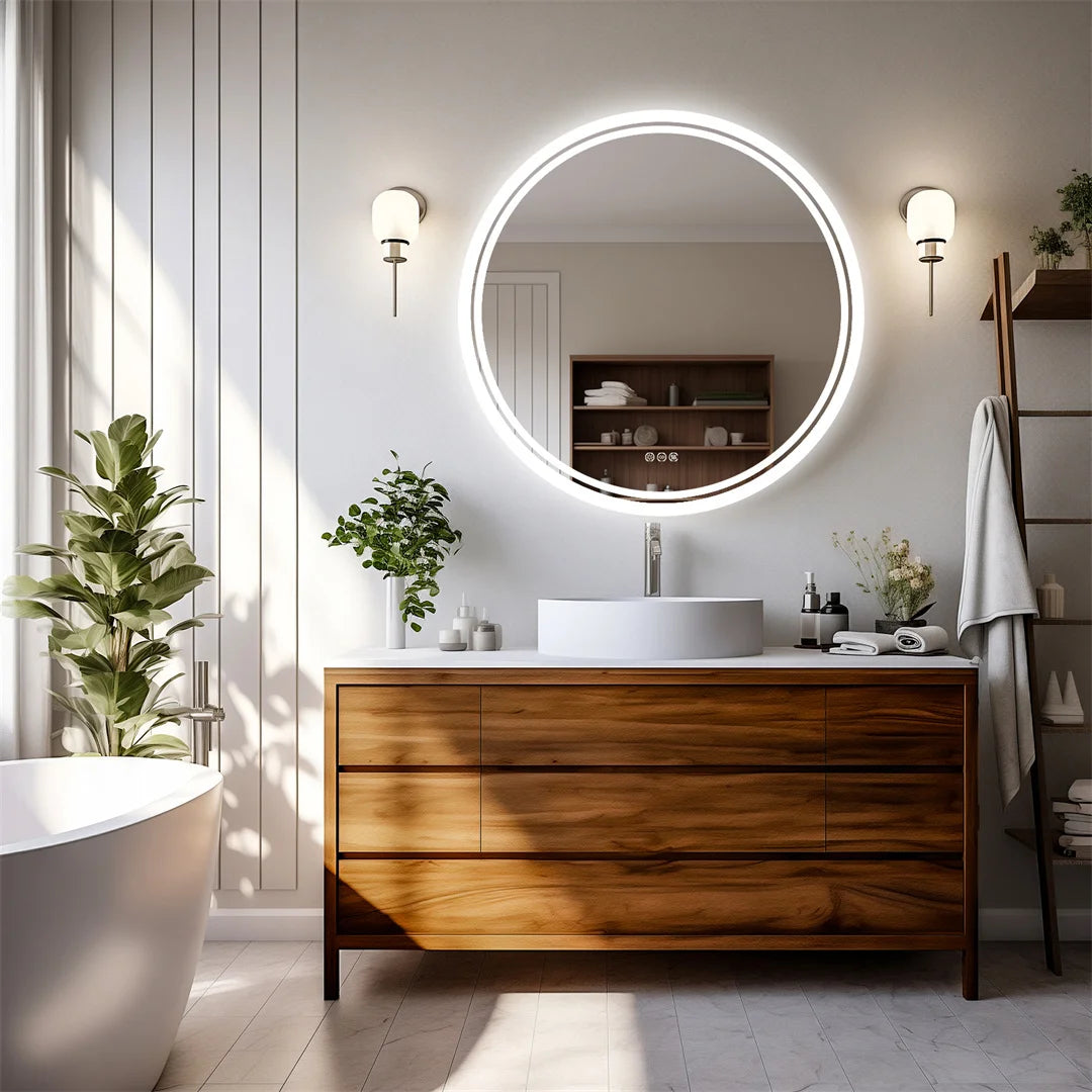 Intelligent Illuminate Big Round Mirror for Bathroom