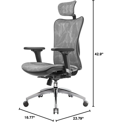 Office Chair with 3 Way Armrests Lumbar Support