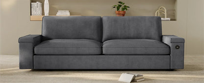 Oversized Comfy Couches, Deep Seat Sofa with Storage and 2 USB
