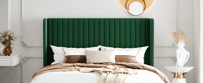 Bed Frame with Wingback Headboard – Full, Queen & King