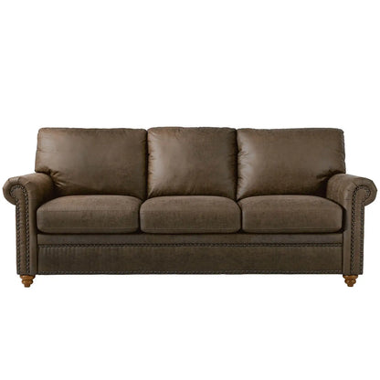 3-Seat Modern Living Room Sofa - Luxury Leather