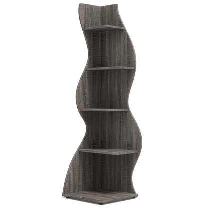 Corner bookShelf, 5-Tier Stylish Corner Bookcase