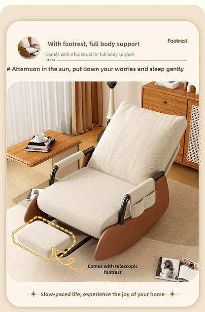 Reclining chair lunch break folding
