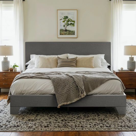 Full - Queen - King Bed Frame with Adjustable Headboard