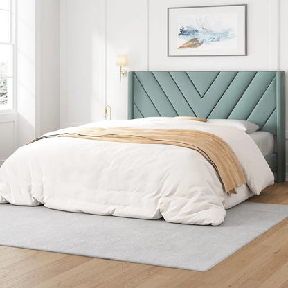 Queen Bed Frame with Winged Sides