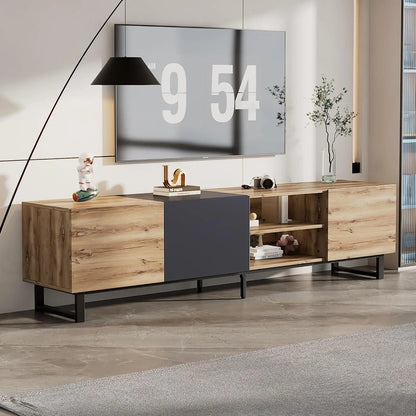 TV Stand with 3 Cabinets for TVs Up To 80”