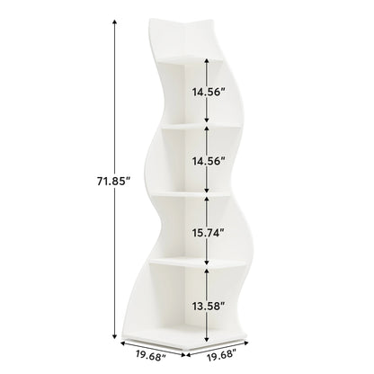Corner bookShelf, 5-Tier Stylish Corner Bookcase