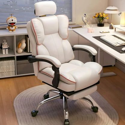 Adjustable PU Leather Office Chair with High Back