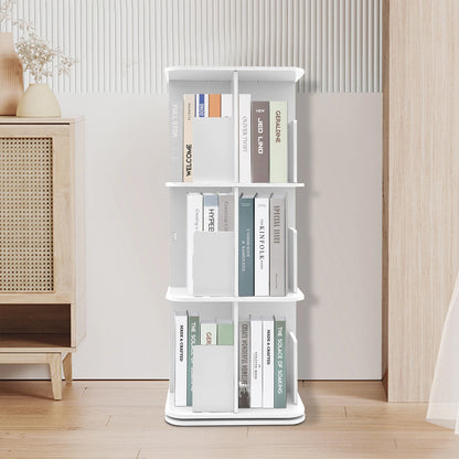 3 Tier Bookcase, 360° Rotating Bookshelf
