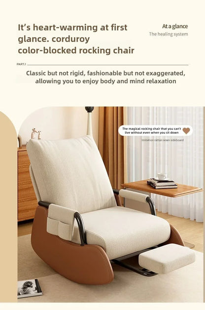 Reclining chair lunch break folding