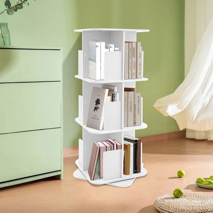 3 Tier Bookcase, 360° Rotating Bookshelf