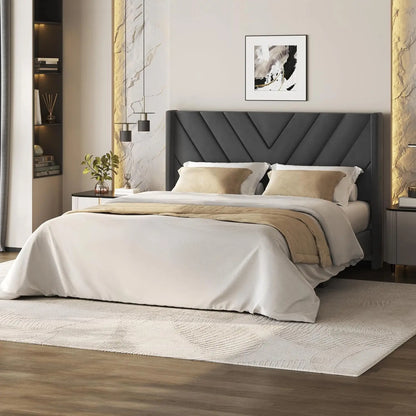 Queen Bed Frame with Winged Sides