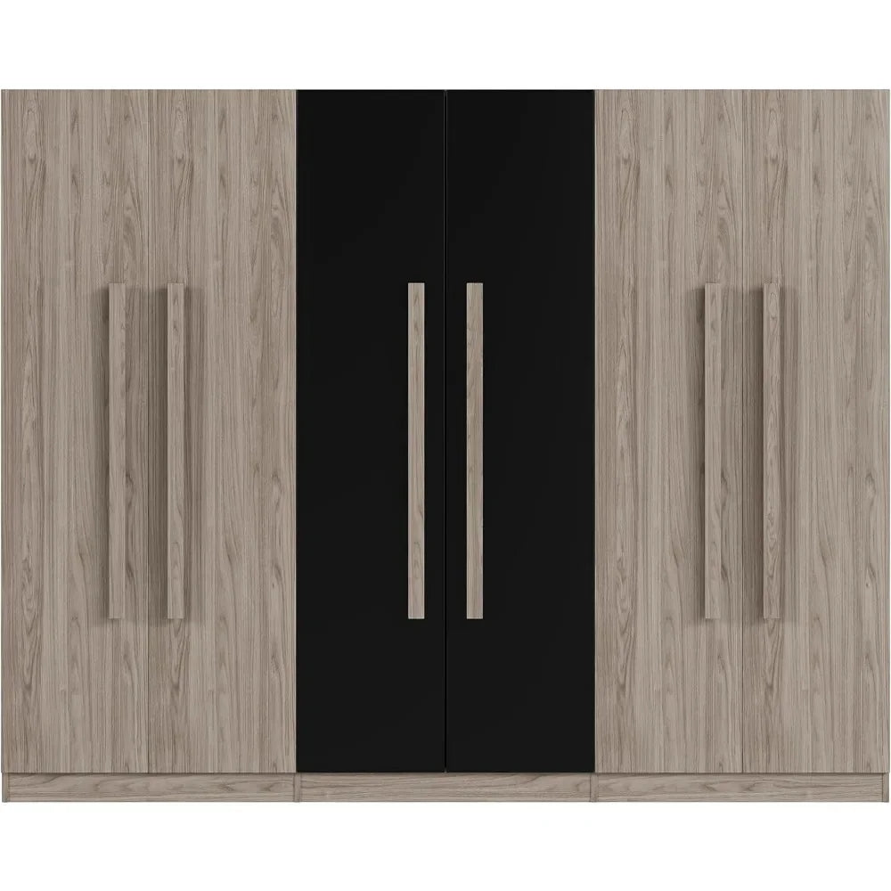 Wooden Armoire Wardrobe Cabinet with 6 Doors
