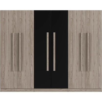 Wooden Armoire Wardrobe Cabinet with 6 Doors