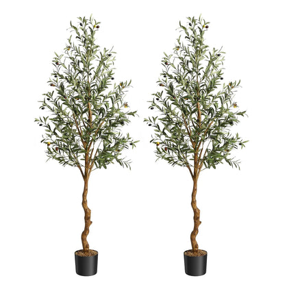 1Pc/2Pcs Artificial Olive Tree 4ft / 5ft / 6ft, Large Plant