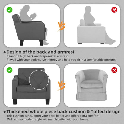 Living room chair accent chair 2-piece set