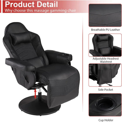 Massage Video Gaming Recliner Chair -Ergonomic Office Chair