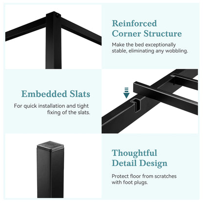 Canopy Bed Frame, Easy Assembly - Queen & Full Sizes