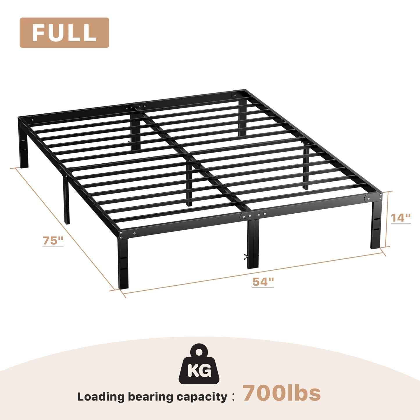 Twin Full Queen King Size Bed Frame Metal Platform Bedroom Frames with Storage
