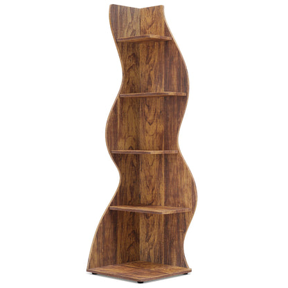 Corner bookShelf, 5-Tier Stylish Corner Bookcase
