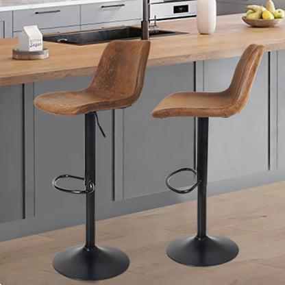 2x Industrial Vintage Tall Bar Stools Adjustable