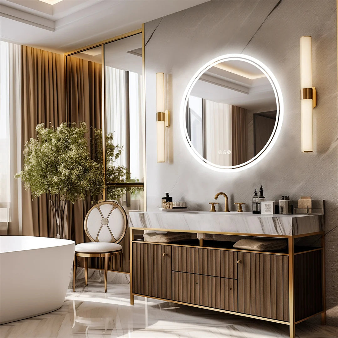 Intelligent Illuminate Big Round Mirror for Bathroom